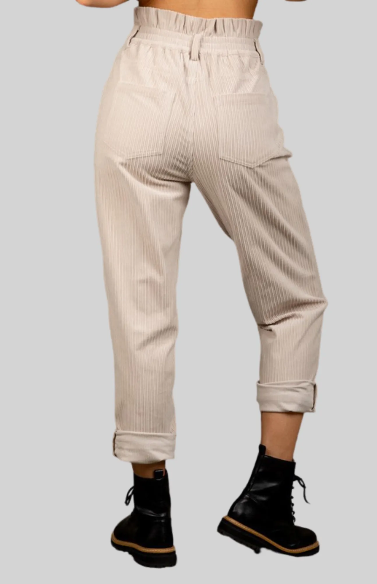 Cord Twill Paperbag Pants