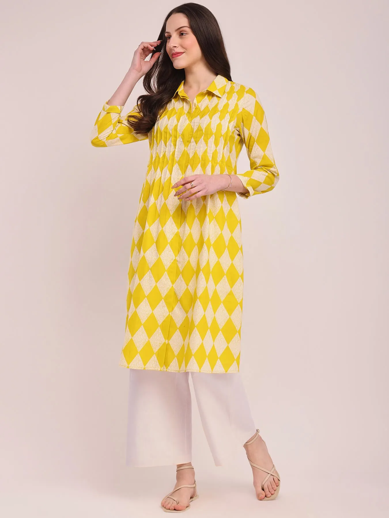 Cotton Solid Culottes - Off-White