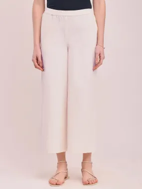 Cotton Solid Culottes - Off-White