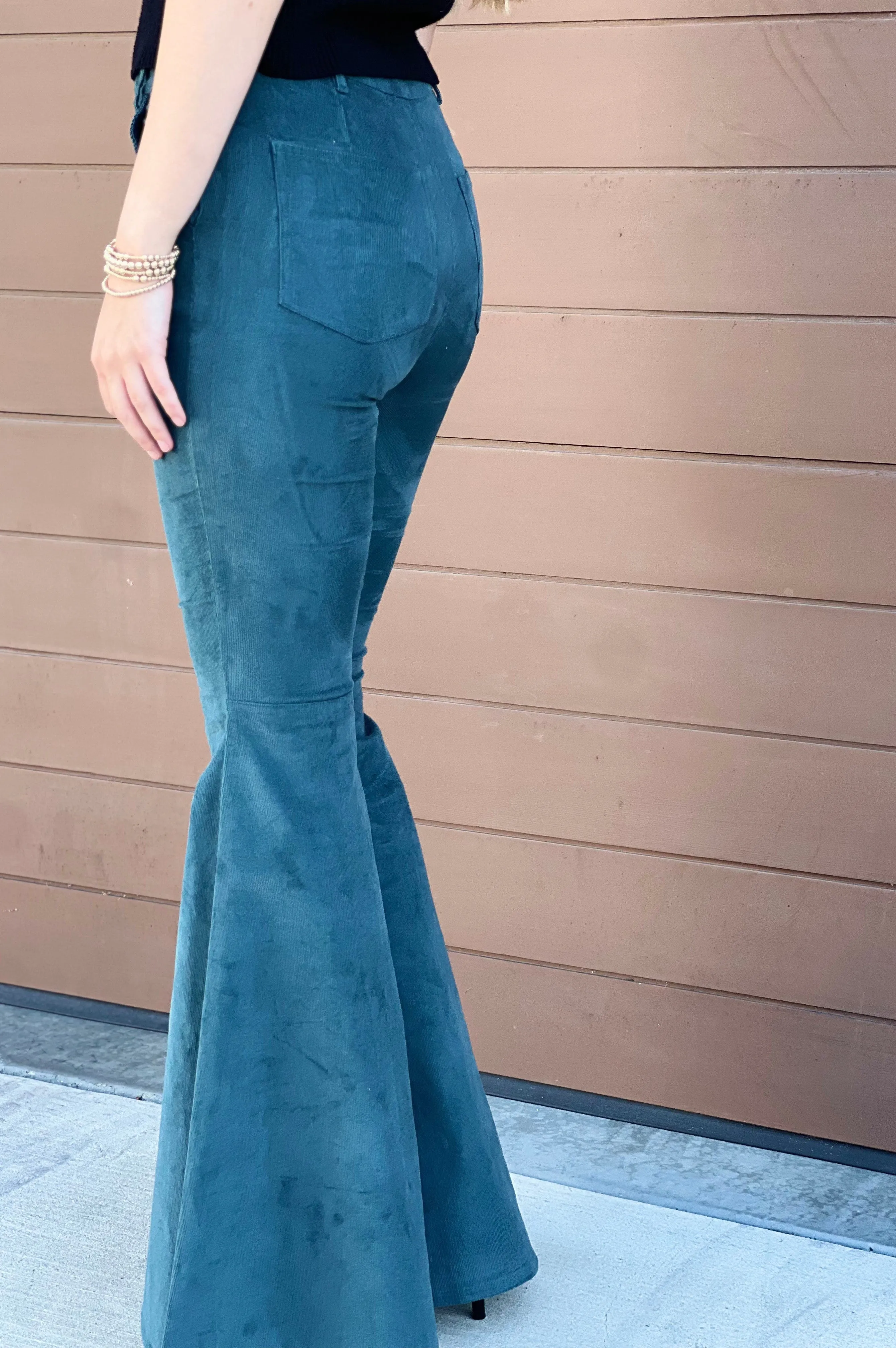 Cowgirl Corduroy Flare Pants Hunter