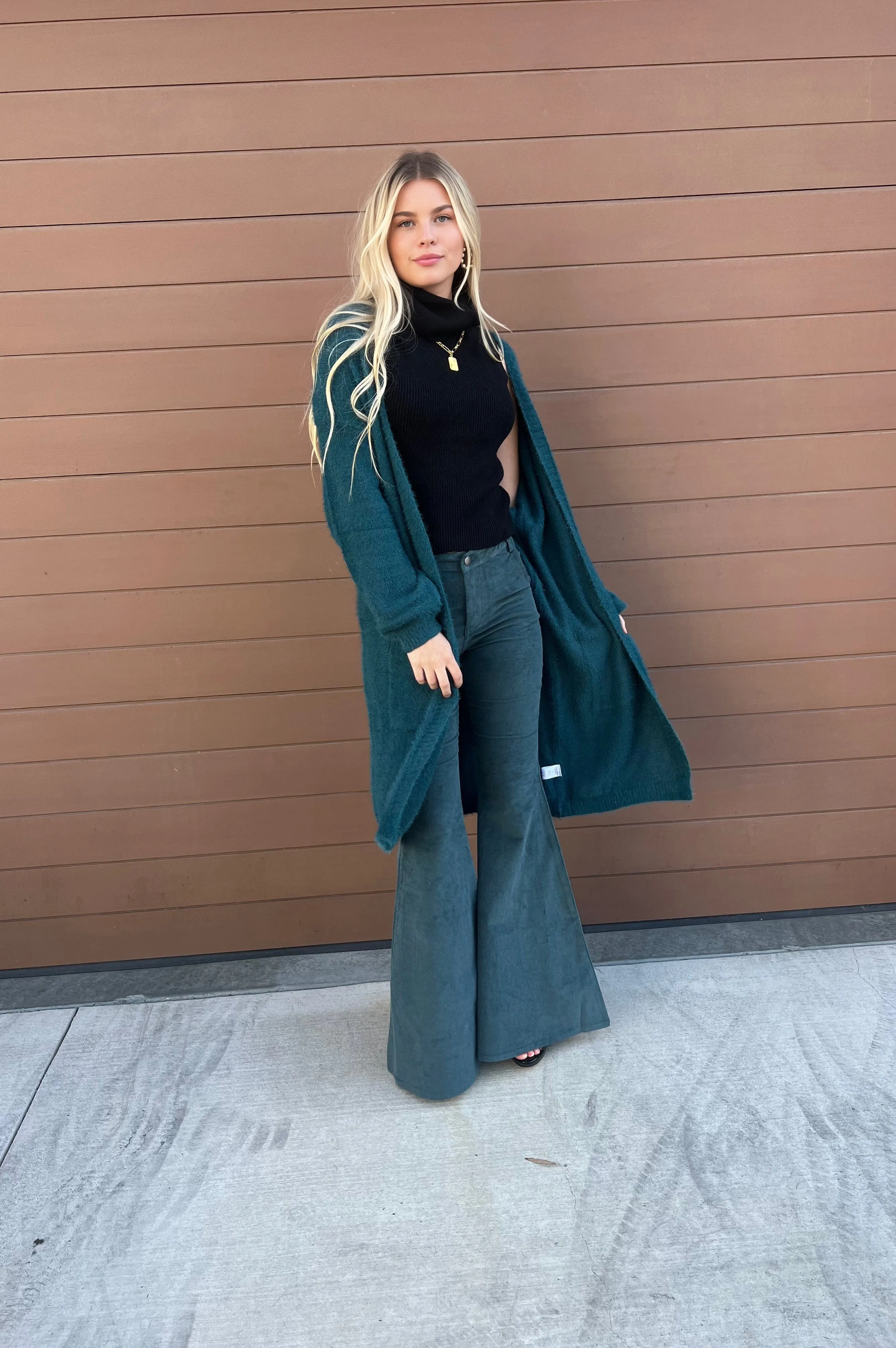 Cowgirl Corduroy Flare Pants Hunter