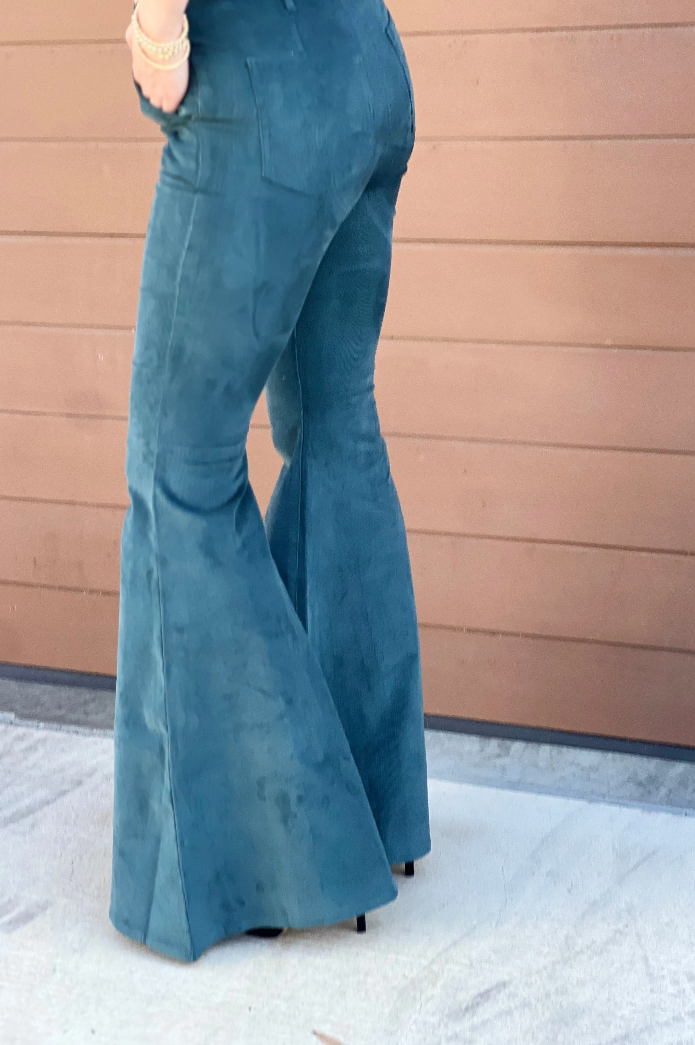 Cowgirl Corduroy Flare Pants Hunter