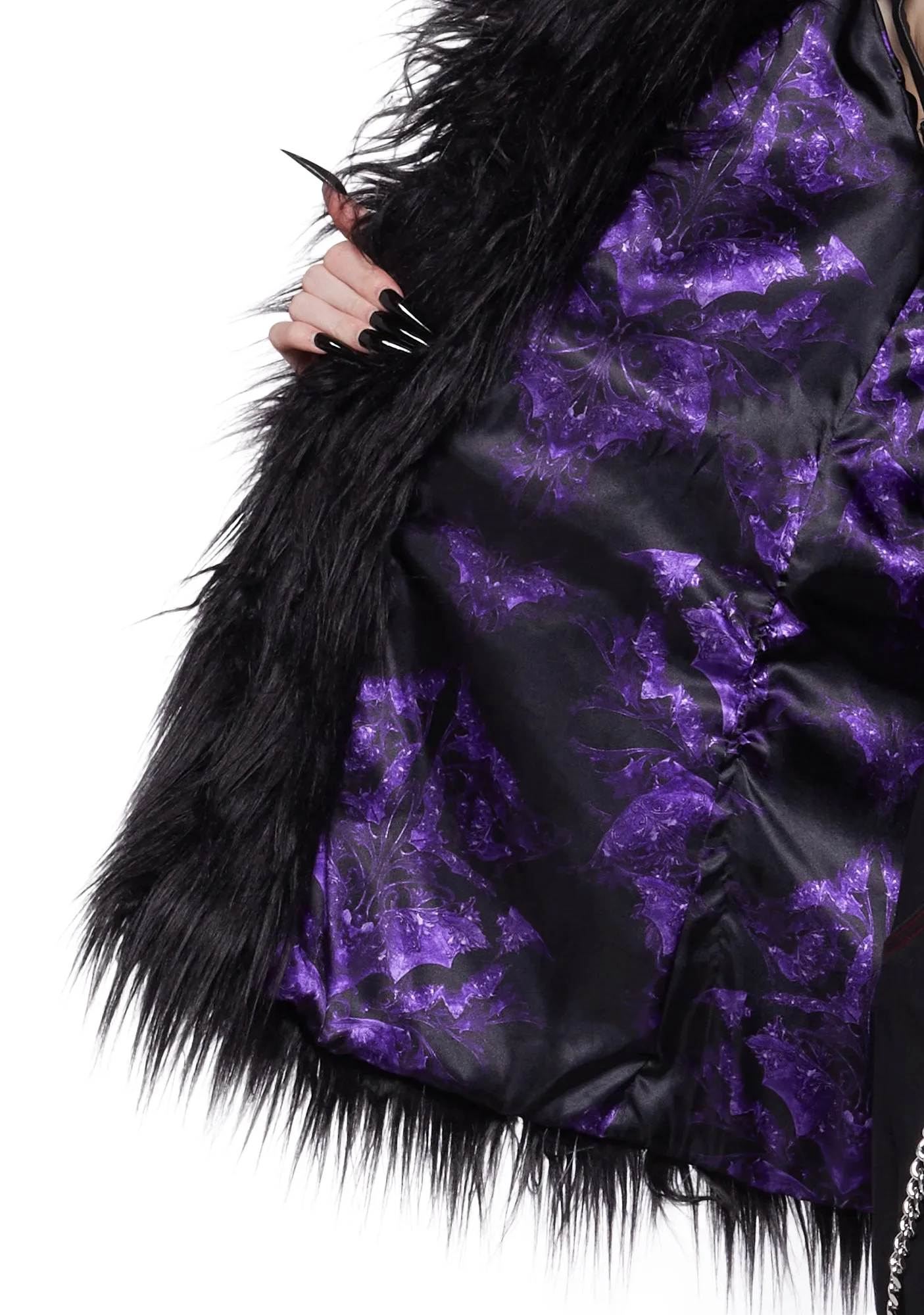 Crimson Chic Faux Fur Coat