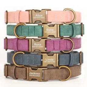 Custom Engraved Leather Dog Collar