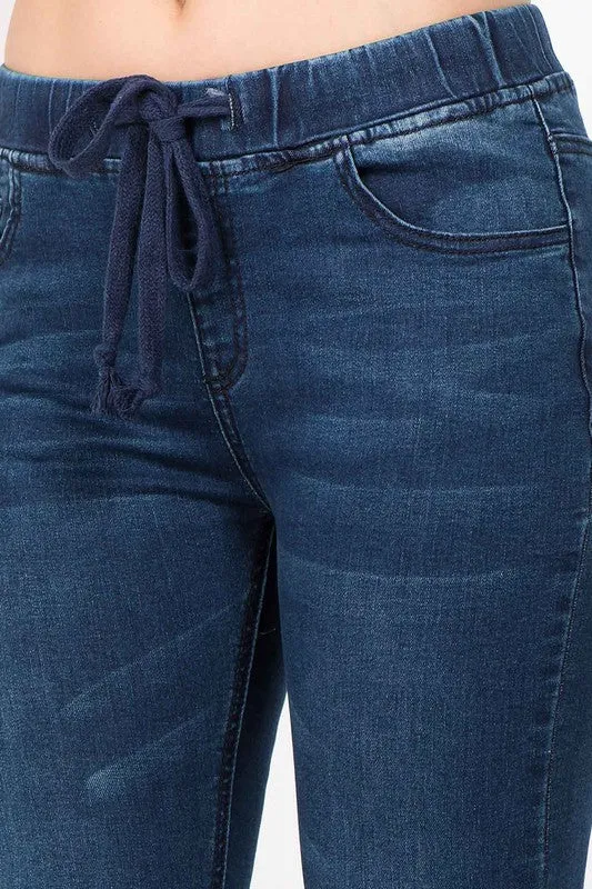 Distressed Denim Leggings