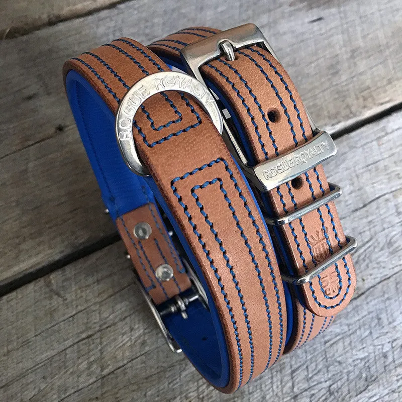 Dog Collar - Tuscan Rogue Tan|Blue NIET RUILEN ARTIKEL
