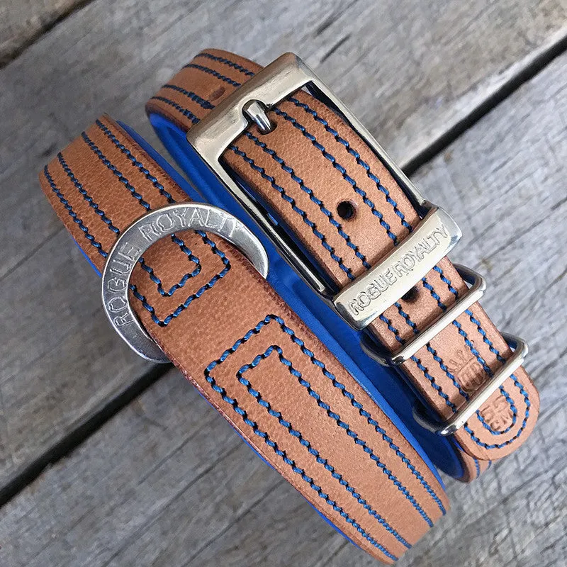 Dog Collar - Tuscan Rogue Tan|Blue NIET RUILEN ARTIKEL