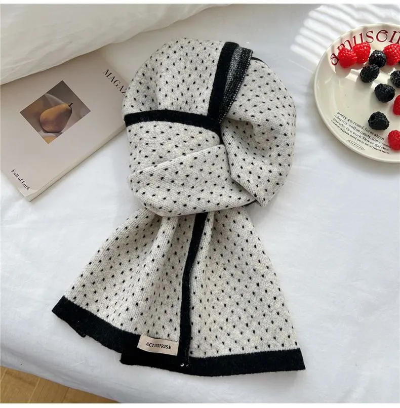 Dotted Knit Scarf