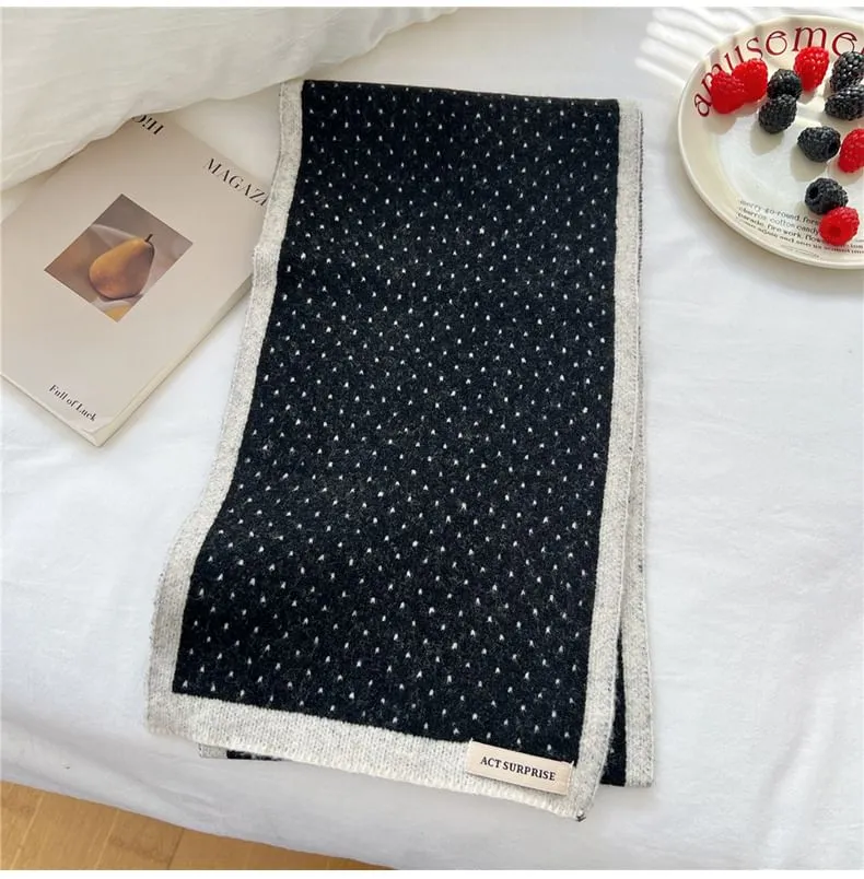 Dotted Knit Scarf