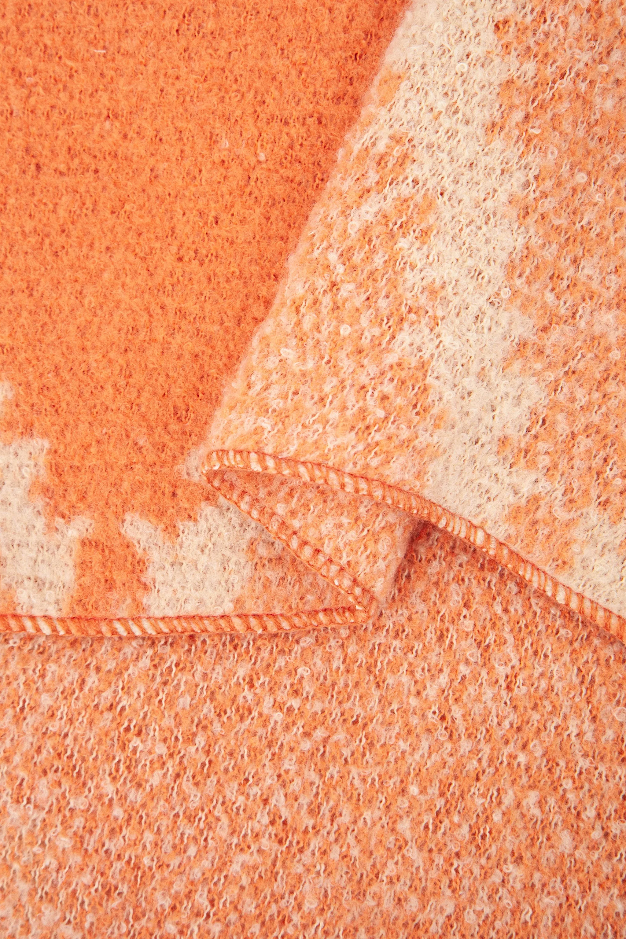 Dove Heavyweight Scarf - Orange, Crosshatch