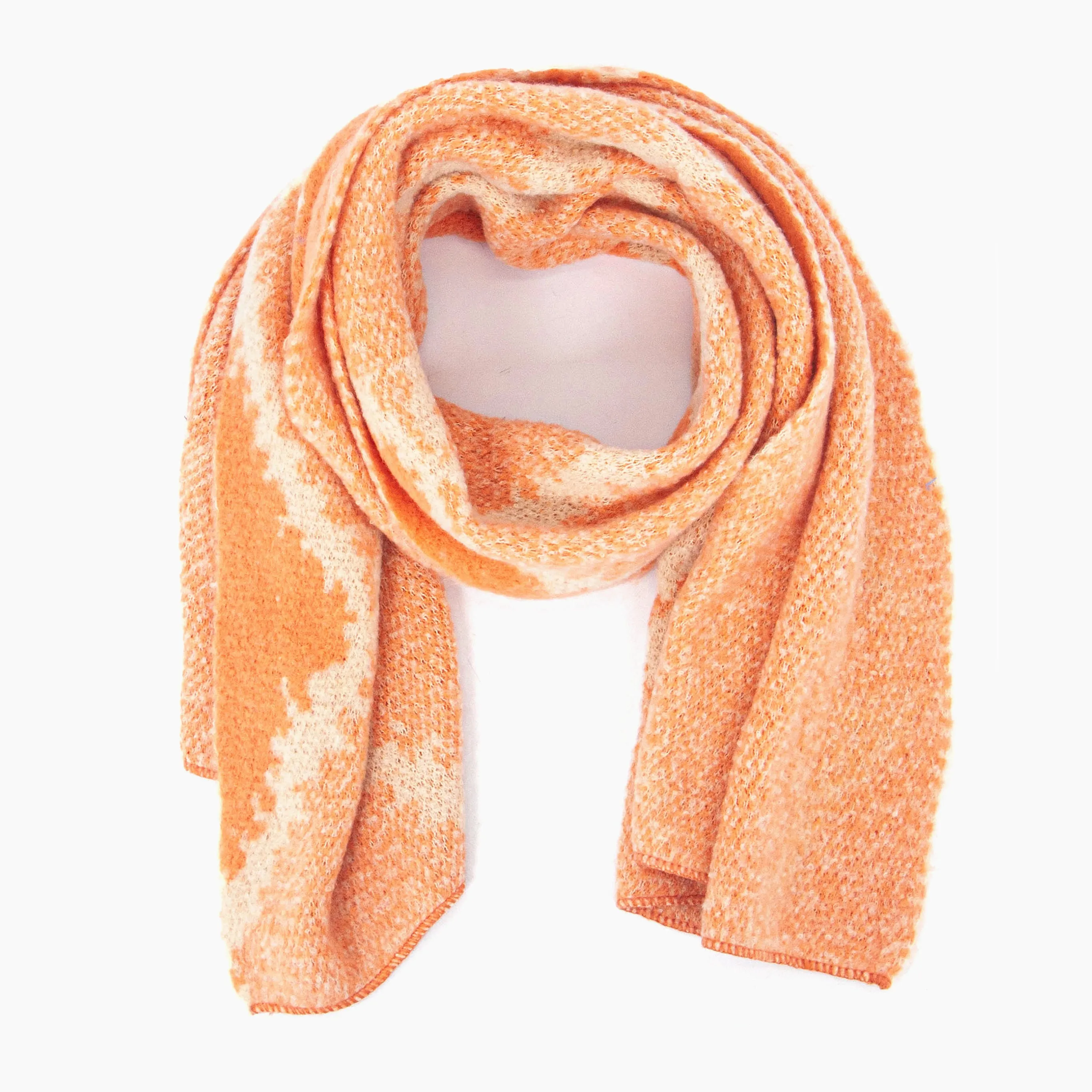 Dove Heavyweight Scarf - Orange, Crosshatch