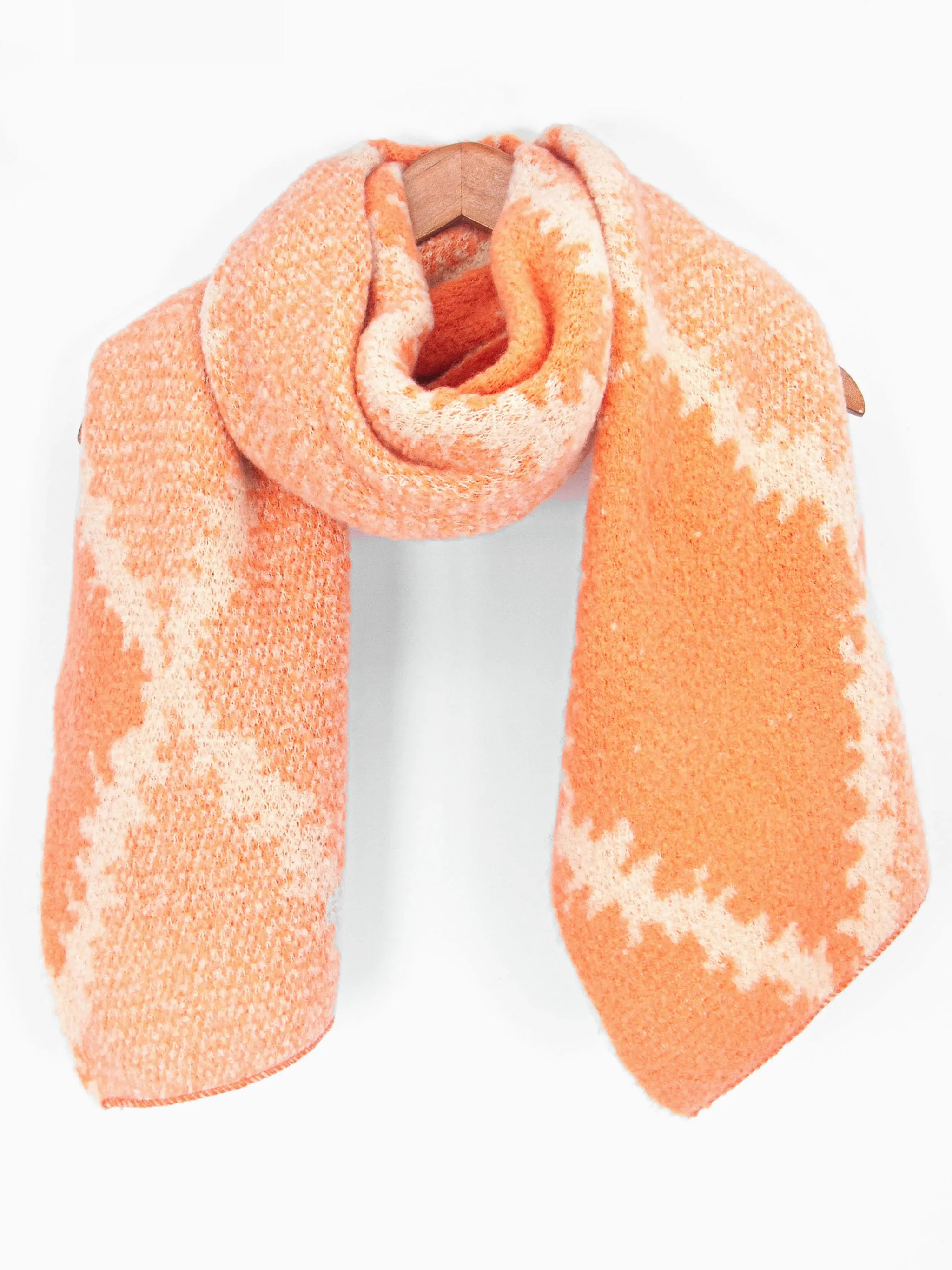 Dove Heavyweight Scarf - Orange, Crosshatch