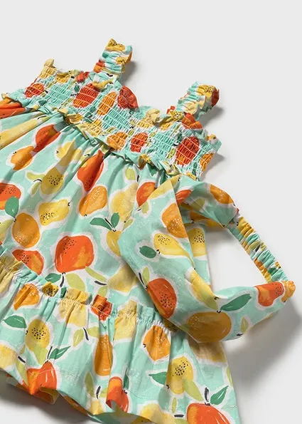 dress rouched fruit jumper with headband - aqua-047