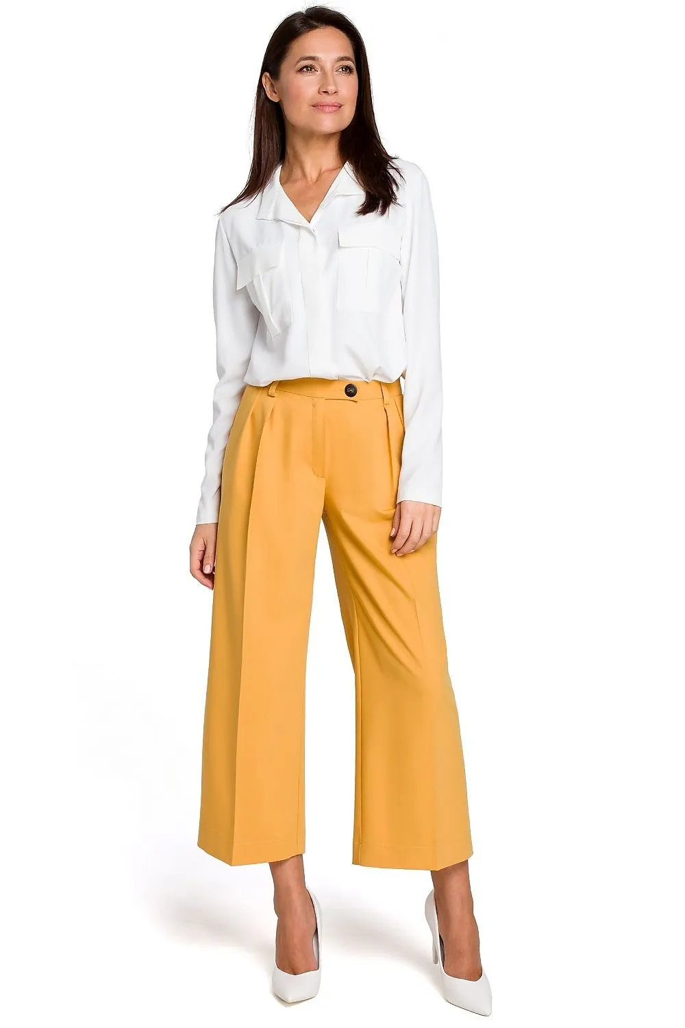 Elegant Comfort Women's Tailored Culottes Trousers