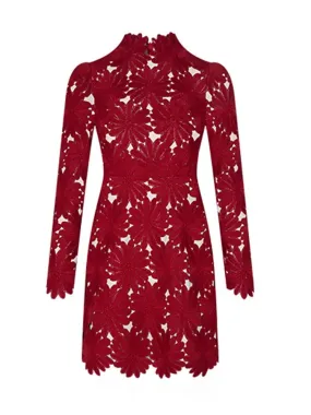 Elegant Hollow Out Women's Casual Dress