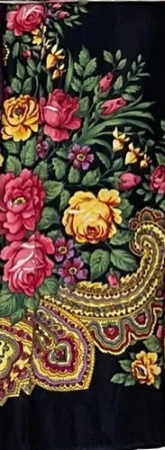 Floral Hustka/Kokum Scarf