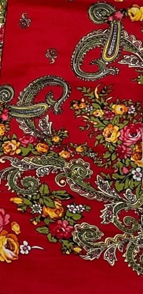 Floral Hustka/Kokum Scarf