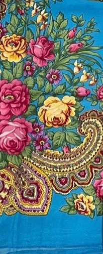 Floral Hustka/Kokum Scarf