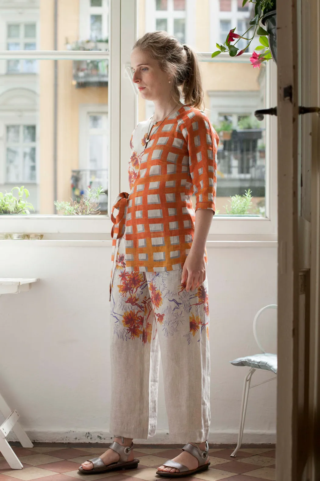 Floral Linen Culottes