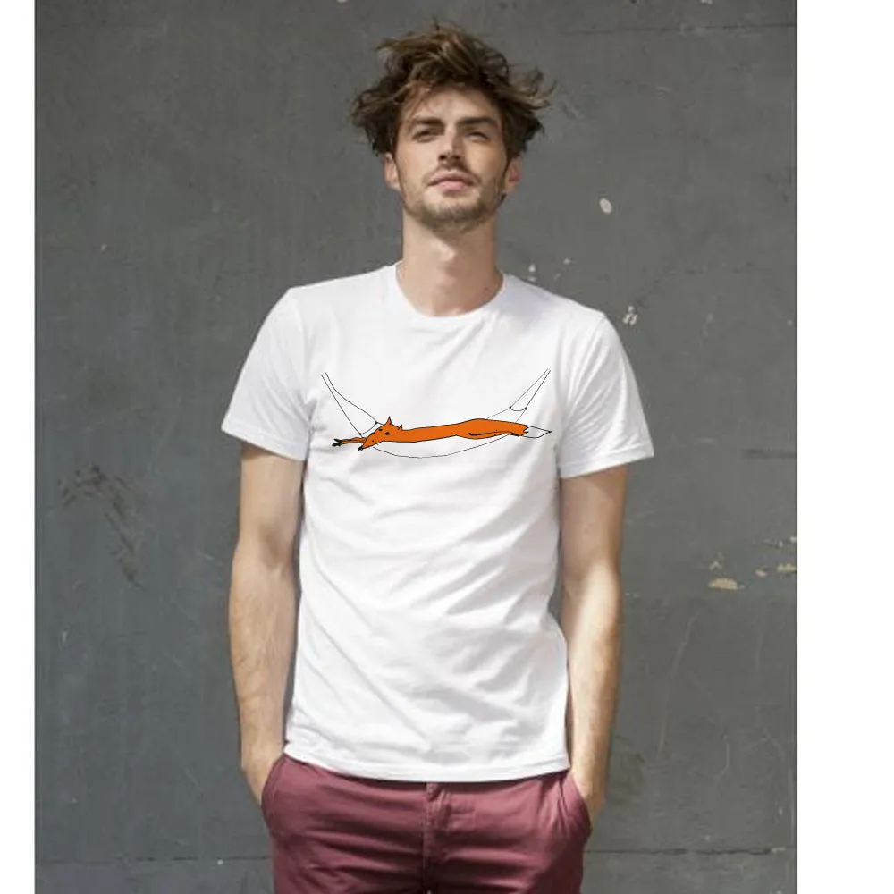 Fox in hammock men t-shirt
