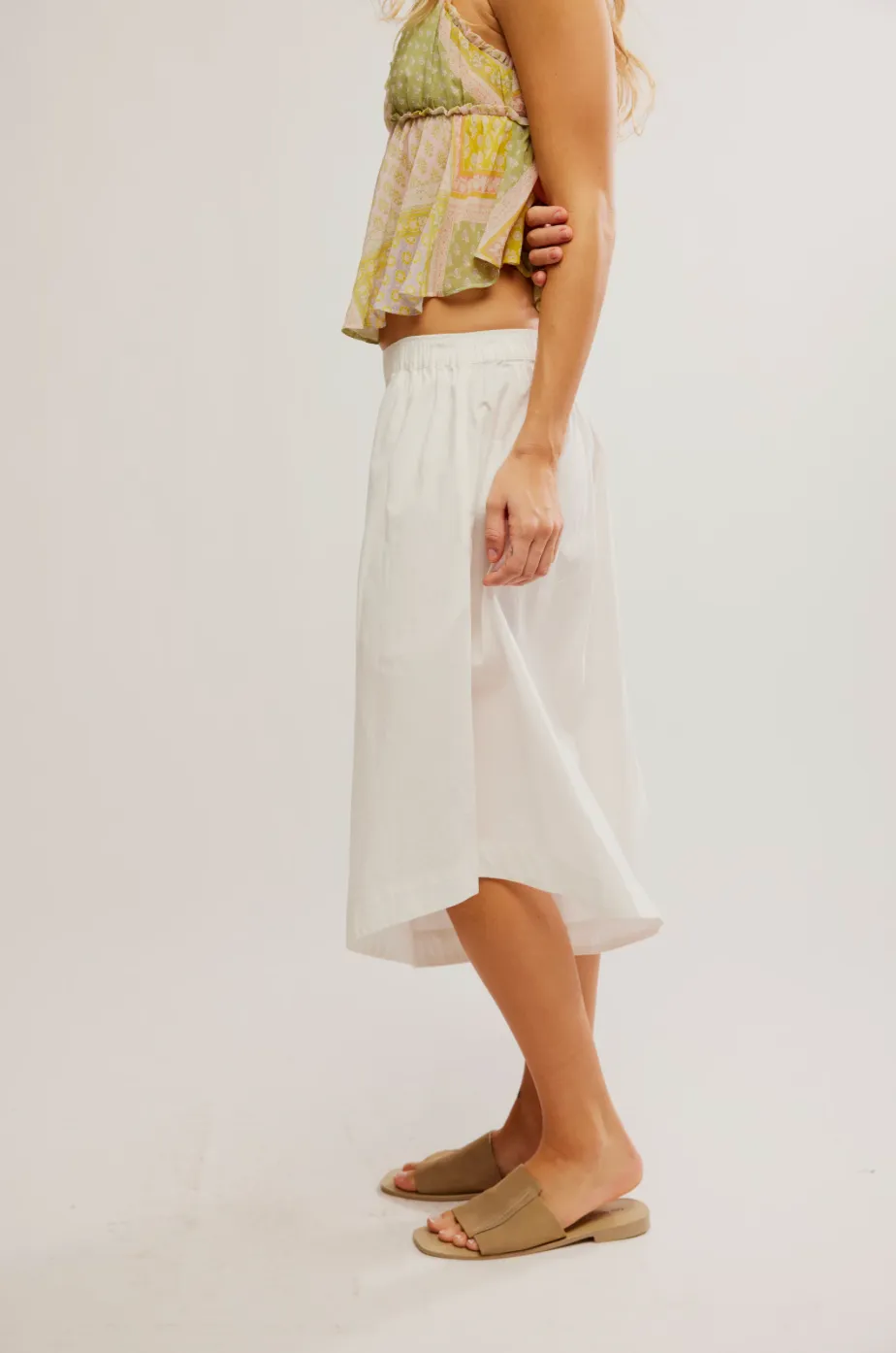 FREE PEOPLE Lucca Culotte Shorts - Ivory