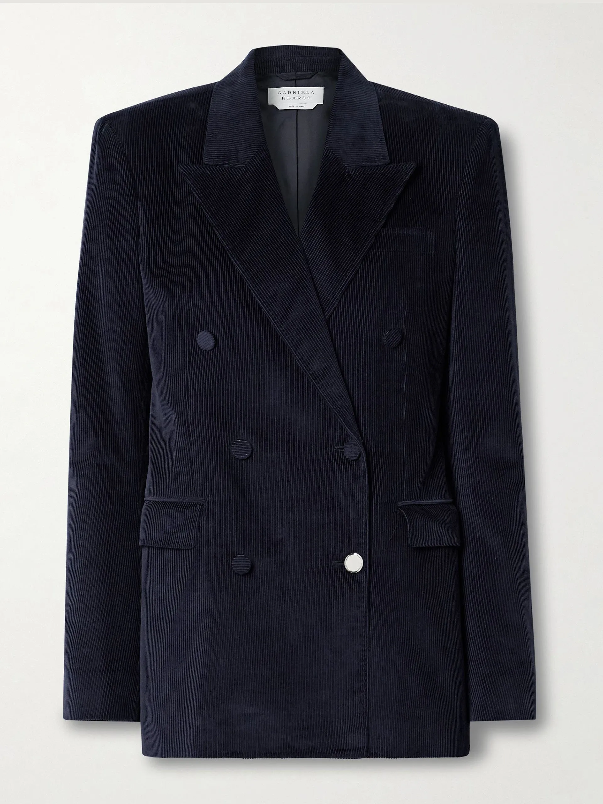 Gavin double-breasted cotton-corduroy blazer