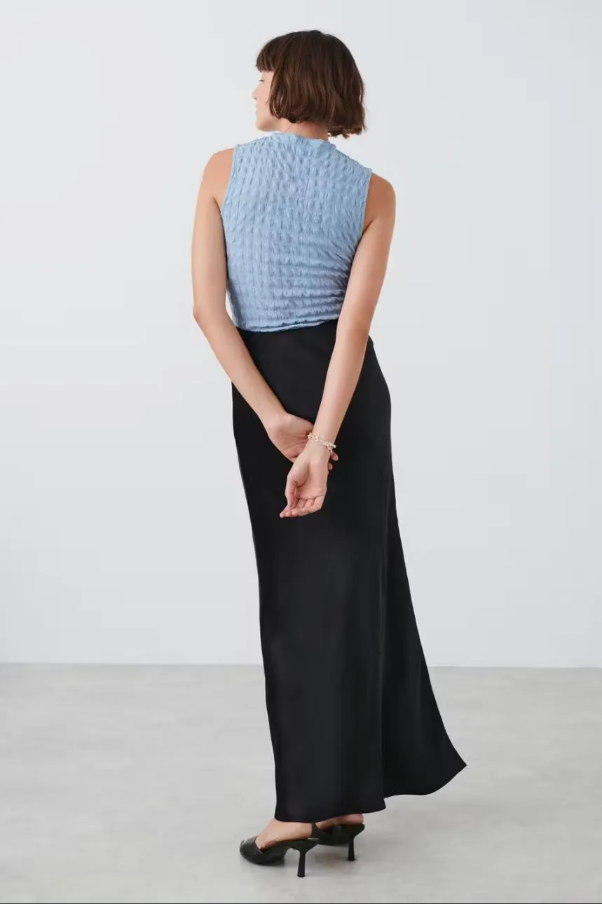 Ginatricot / Damen-Rock / Satin maxi skirt