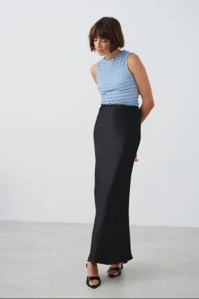 Ginatricot / Damen-Rock / Satin maxi skirt