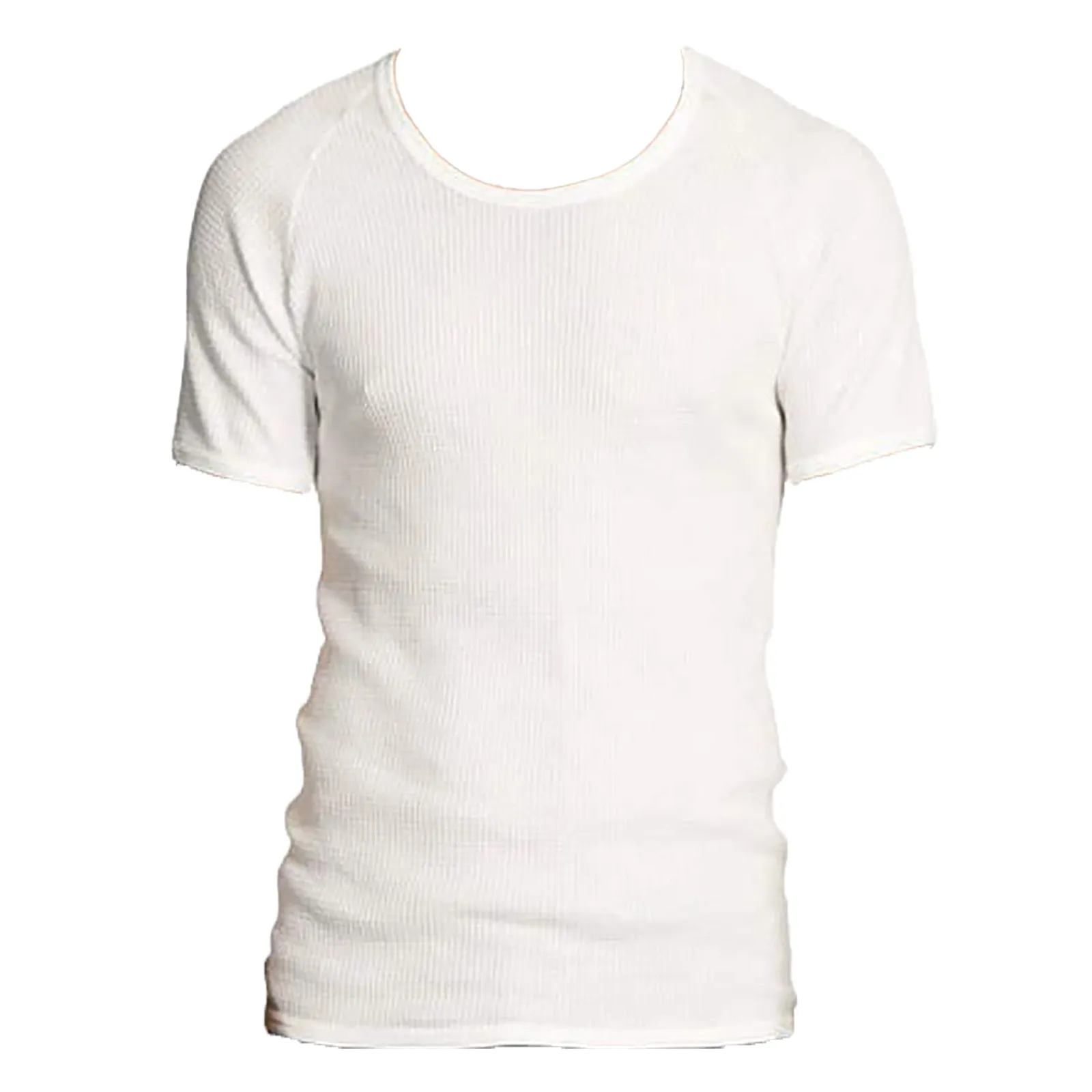 Holeproof Aircel Thermal Mens T-shirt Short Sleeve Tee Top MYQ31A White Waffle Knit