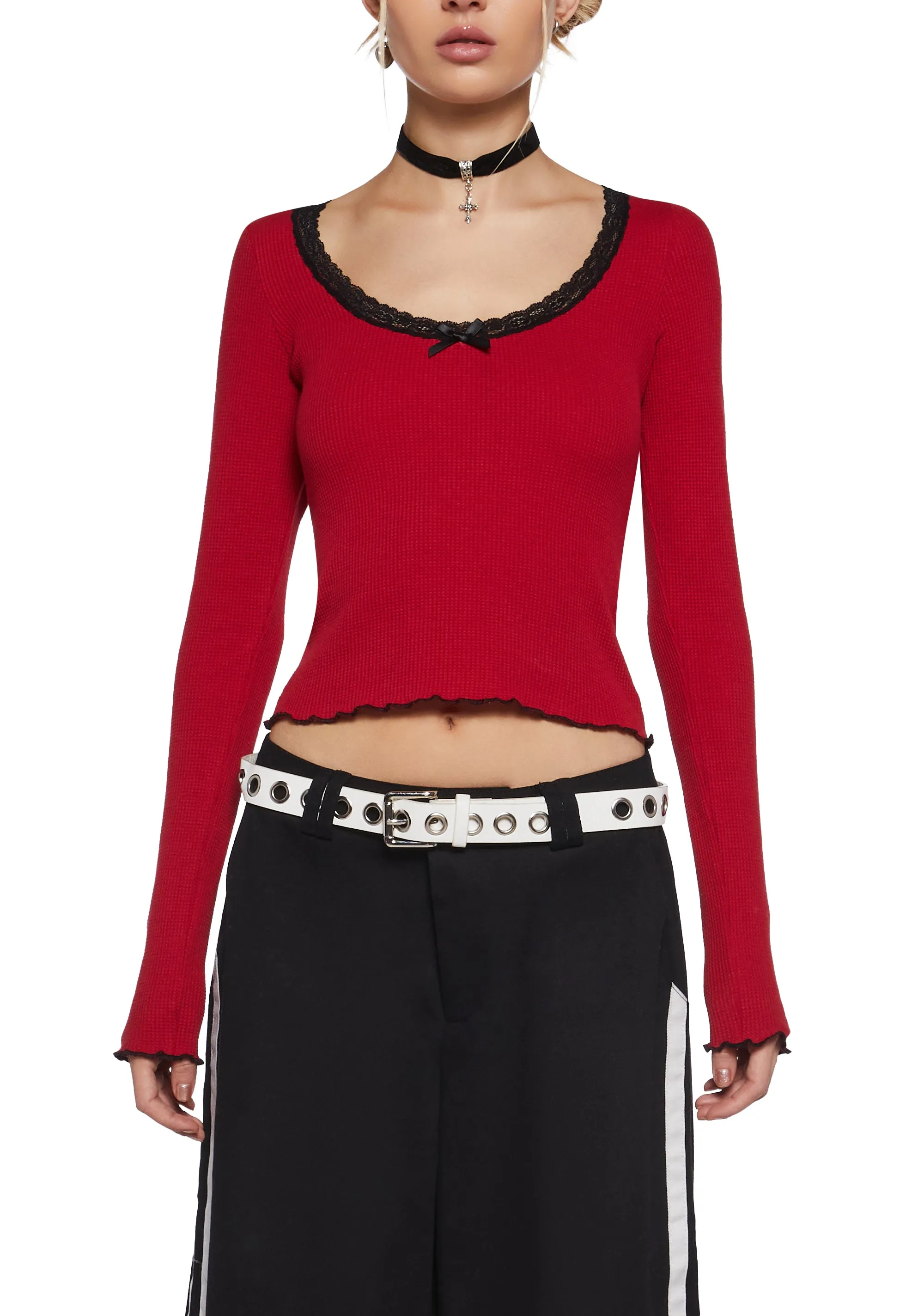 Ice Skate Date Thermal Top