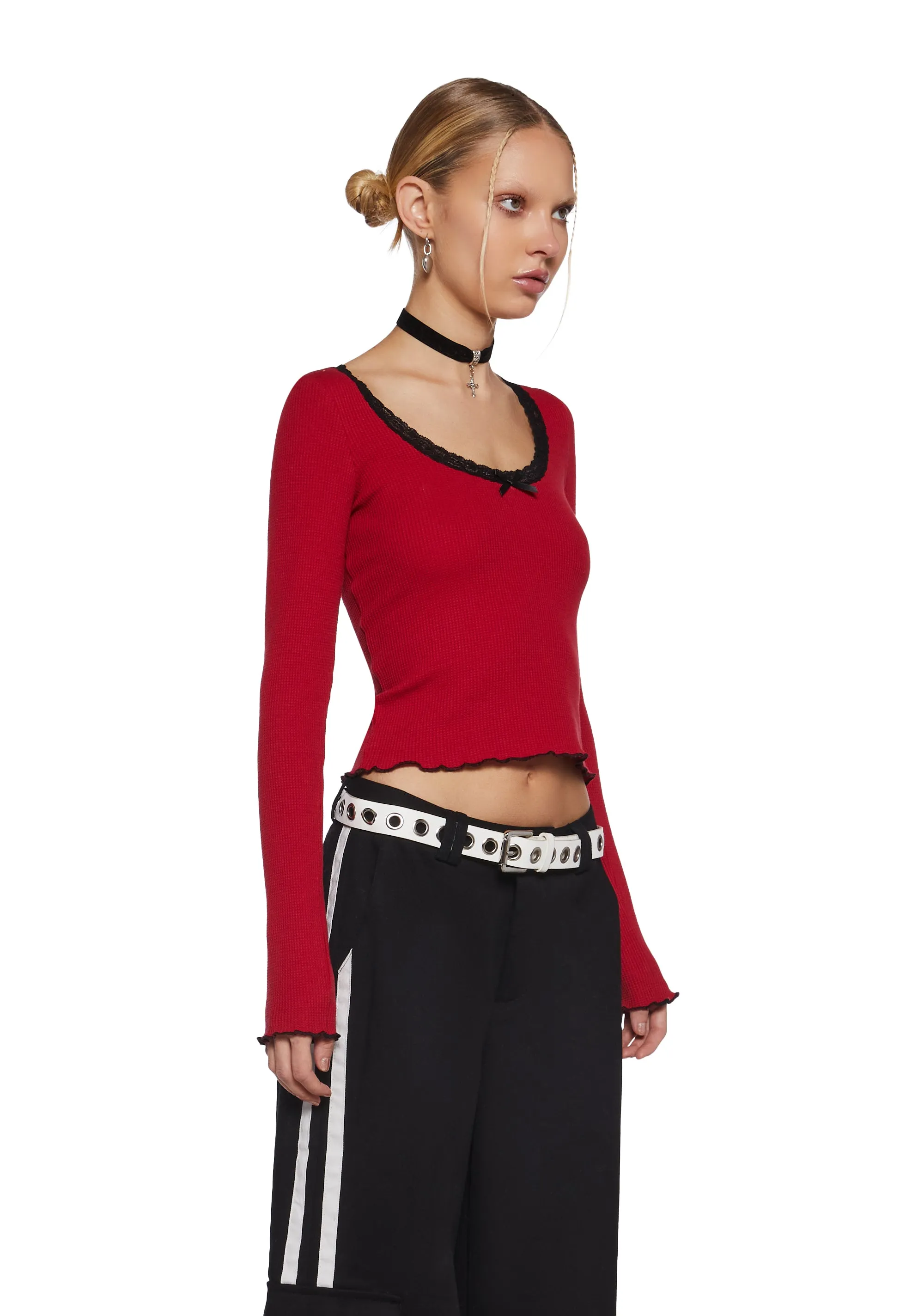 Ice Skate Date Thermal Top
