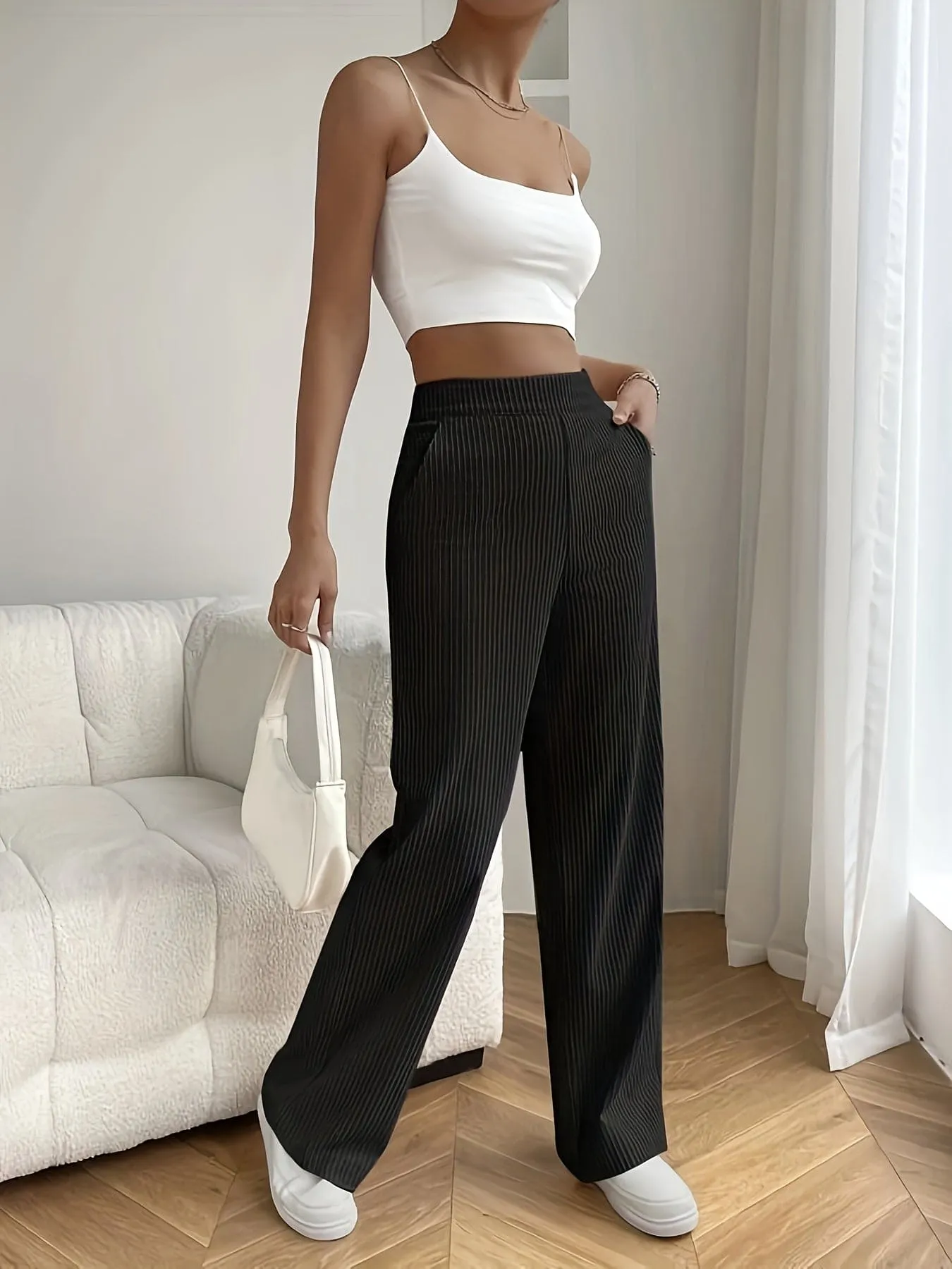 Ivyshape | Comfortable Corduroy Pants for Women