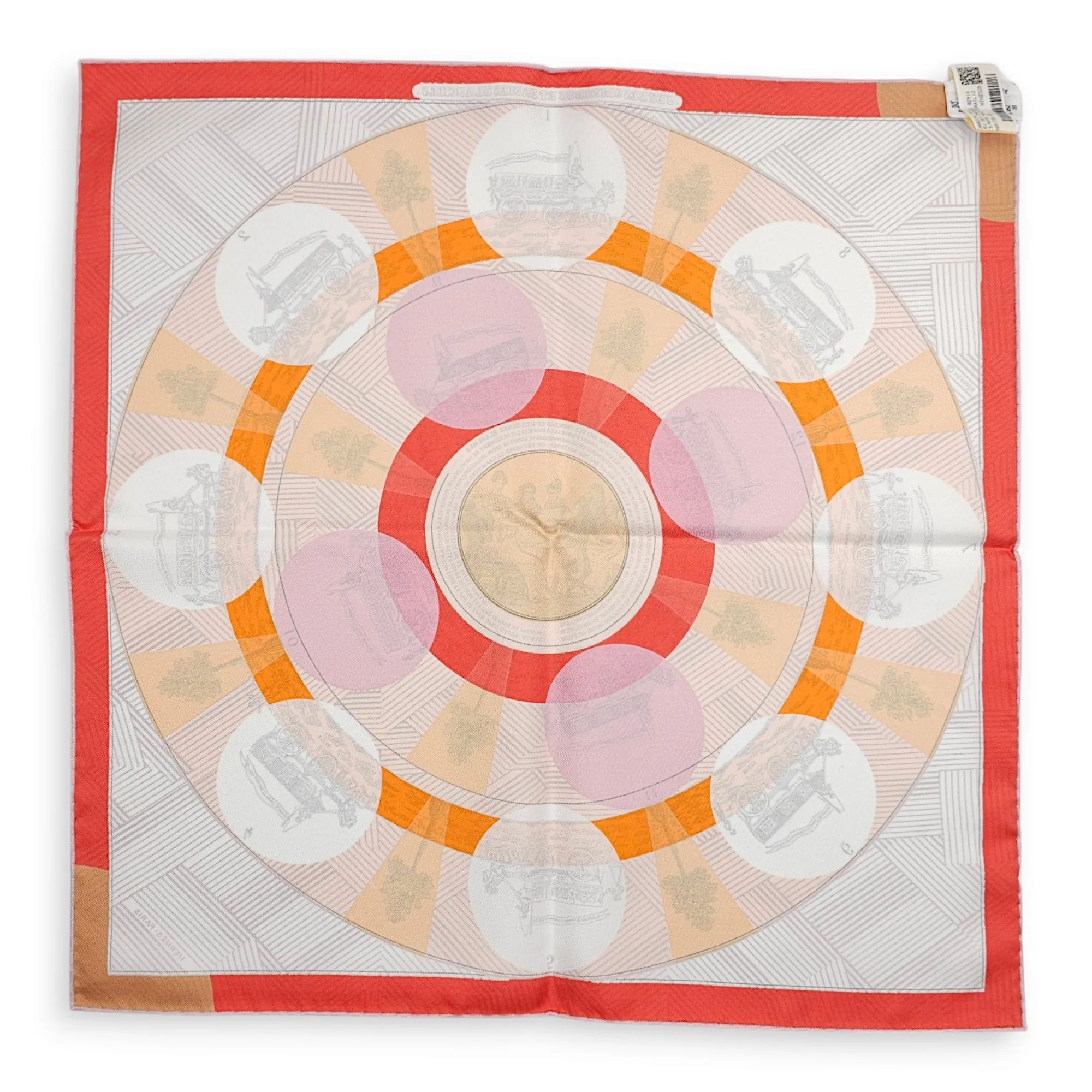 Jeu Des Omnibus Remix 45 Rose/Pale/Corail/Orange Scarf