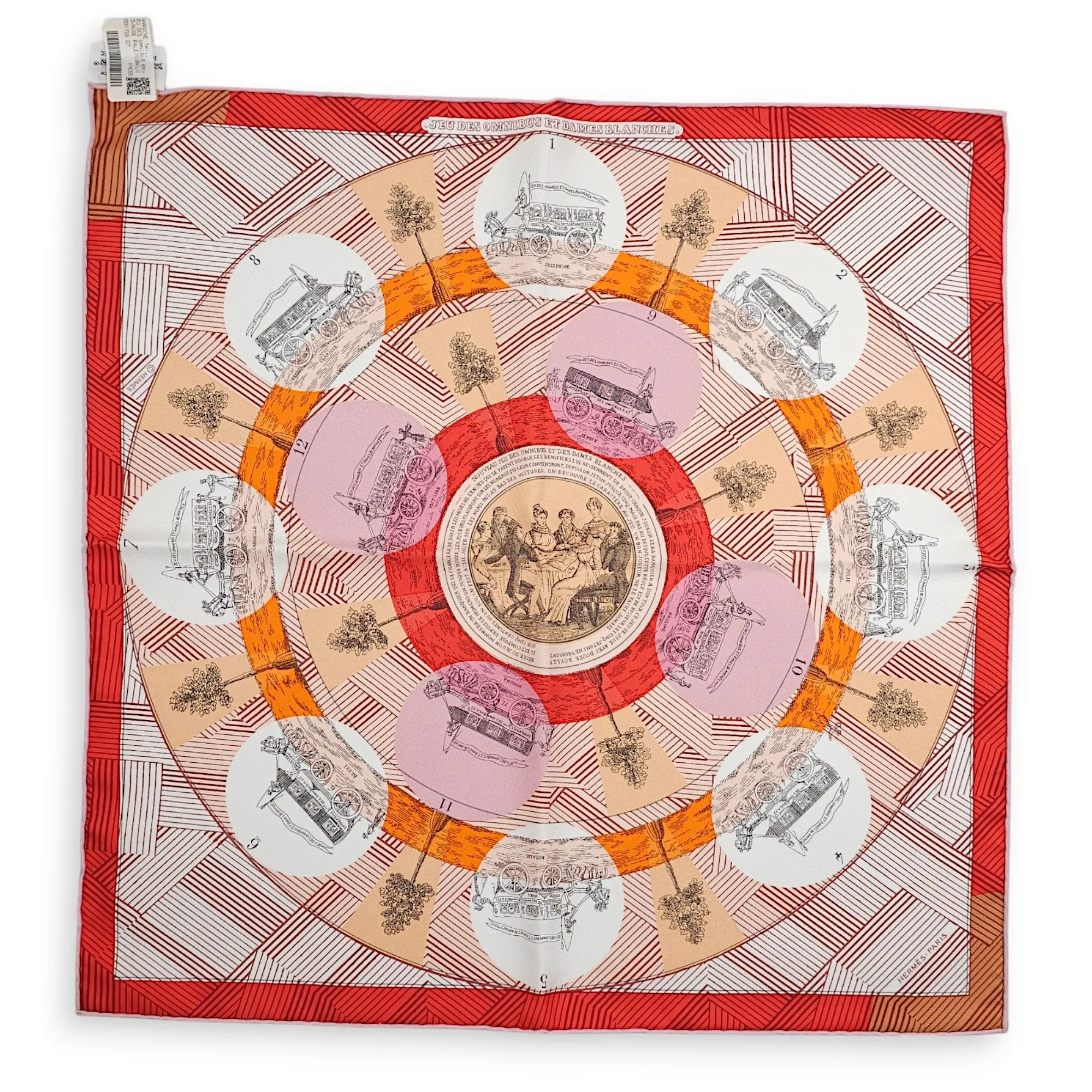 Jeu Des Omnibus Remix 45 Rose/Pale/Corail/Orange Scarf