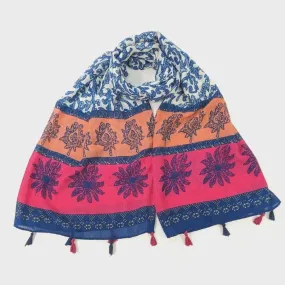Kianda Navy/Fuchsia Seaweed Scarf
