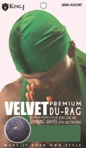 King. J Velvet Premium Durag Black