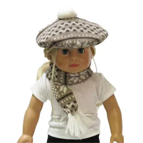 Knit Hat and Scarf for 18-inch dolls