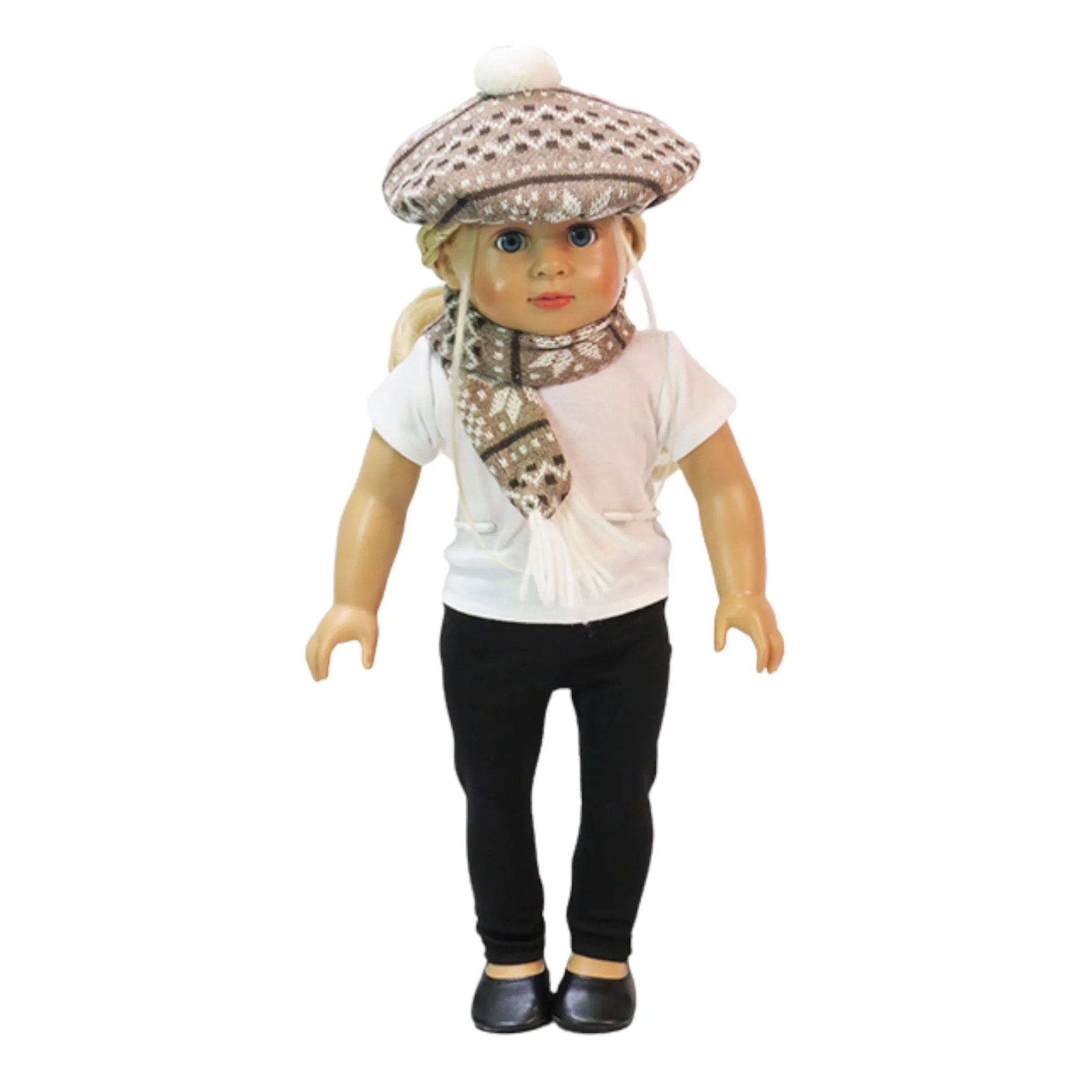 Knit Hat and Scarf for 18-inch dolls