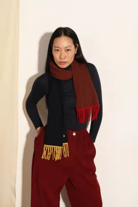 L.F. Markey Colourblock Tassel Scarf // Fawn Multi