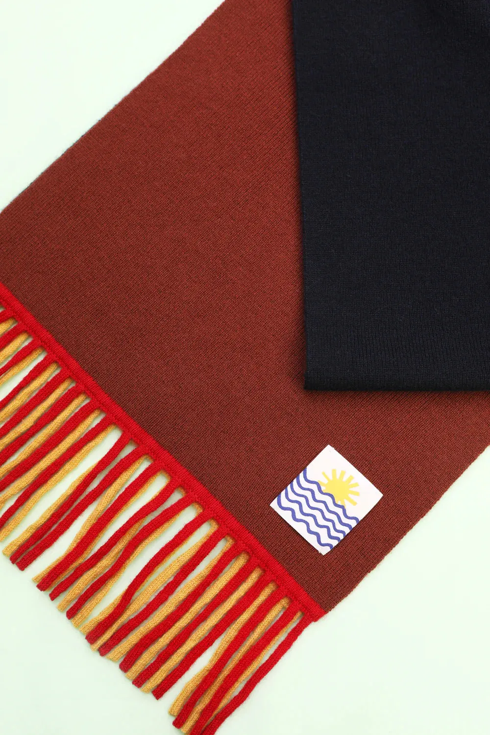 L.F. Markey Colourblock Tassel Scarf // Fawn Multi