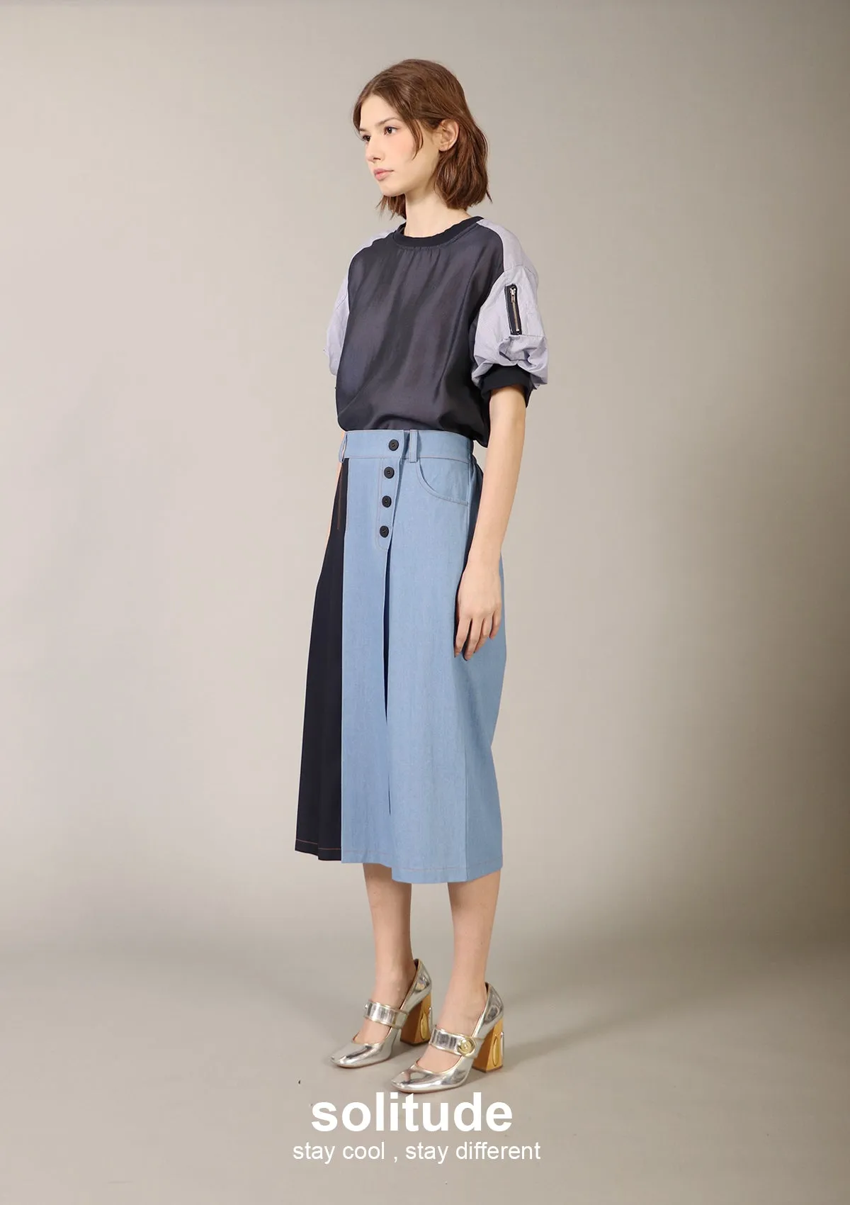 Light Blue Denim Culottes