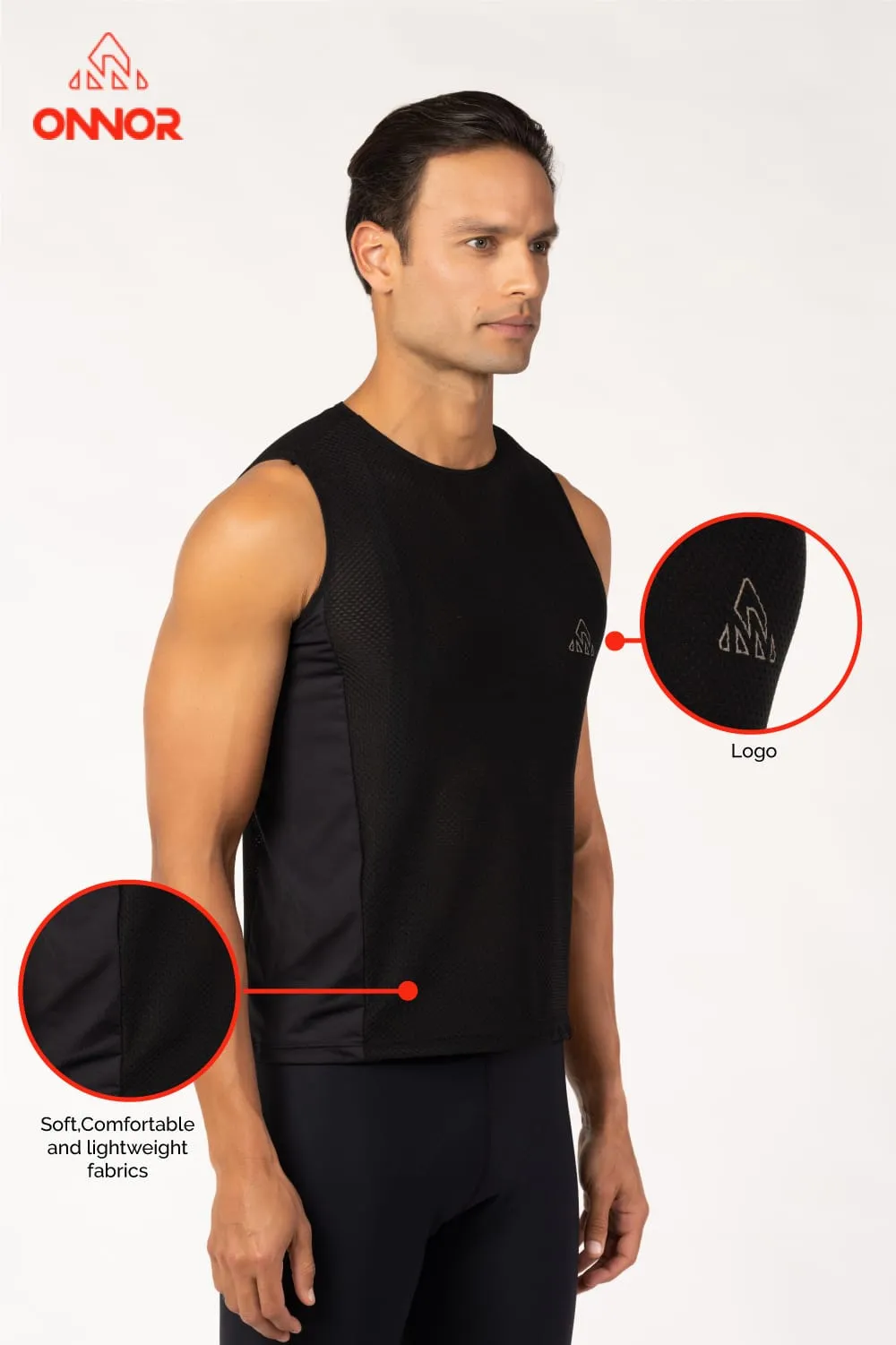 Men's Black Pro Running Base Layer