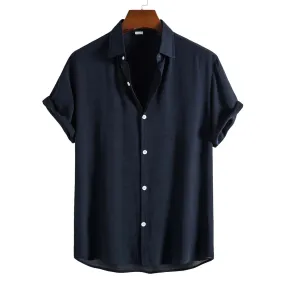 Men's Summer Solid Color T-Shirt - Casual Short Sleeve