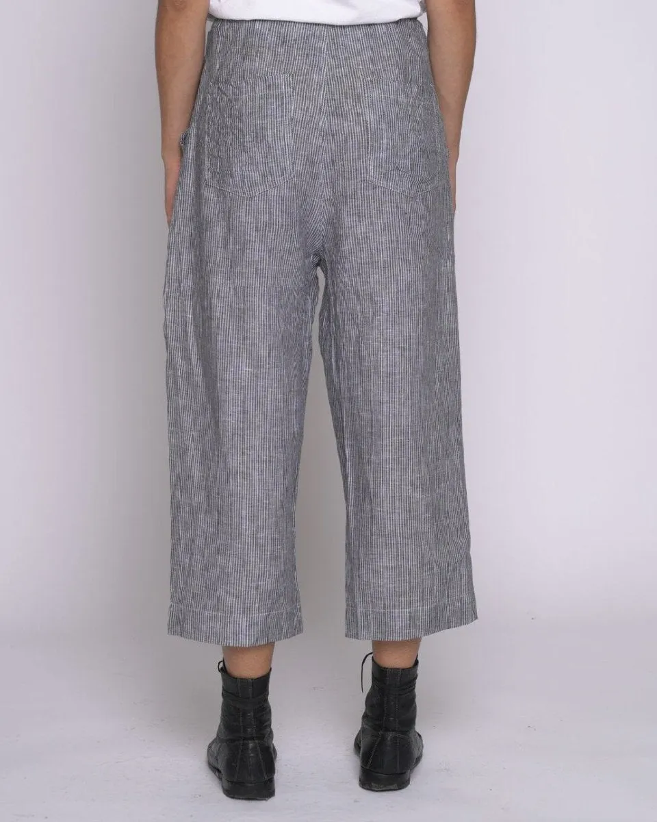 Micro Striped Drawstring Culottes