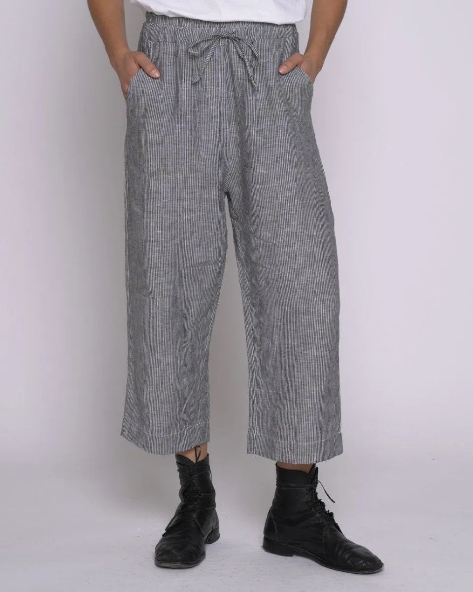 Micro Striped Drawstring Culottes