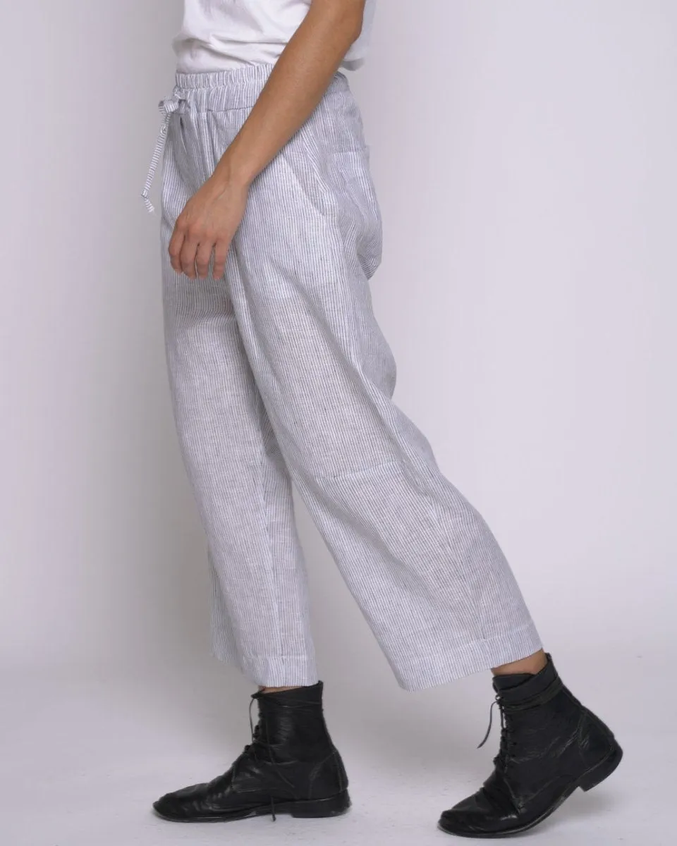Micro Striped Drawstring Culottes