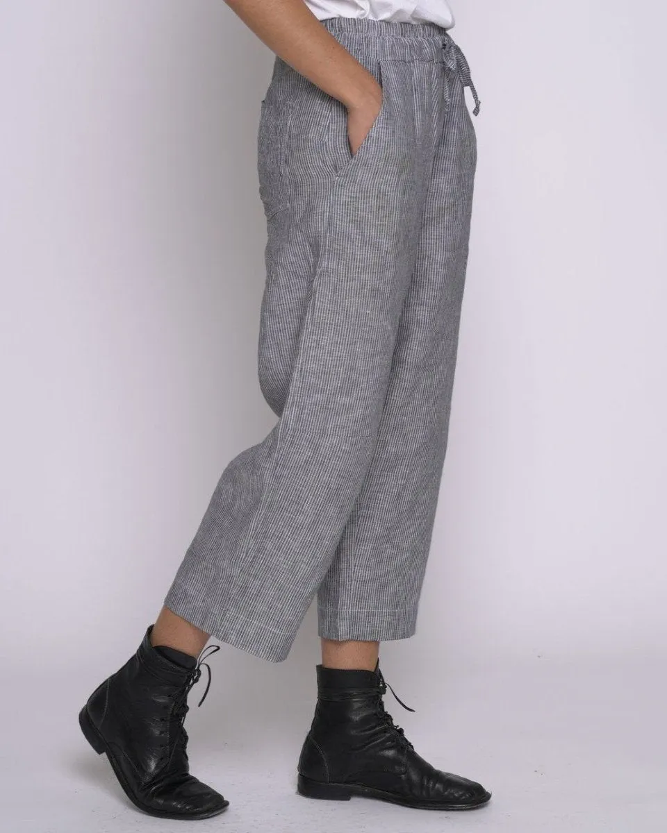 Micro Striped Drawstring Culottes