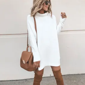 Mock Neck Knit Dress