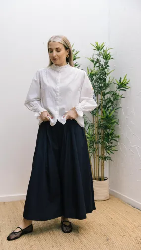 Navy Super Wide Leg Culottes