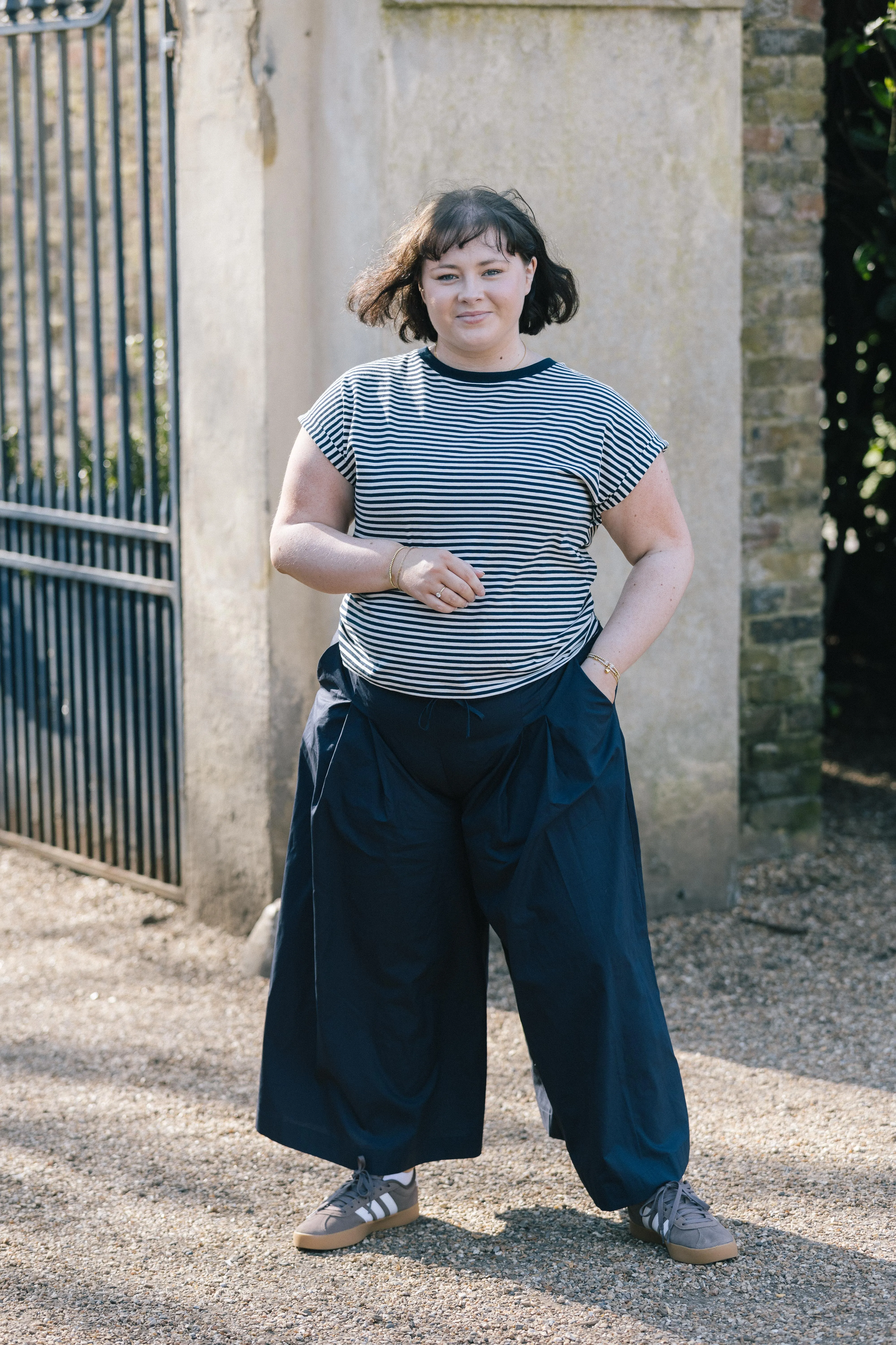 Navy Super Wide Leg Culottes